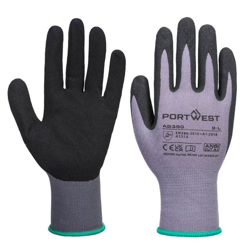 Portwest AB350 Grip 15 Nitrile Foam Glove (Pk12) - GRIP PERFORMANCE GLOVES