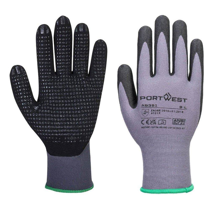 Portwest AB351 Grip 15 Nitrile Dot Glove (Pk12) - GRIP PERFORMANCE GLOVES