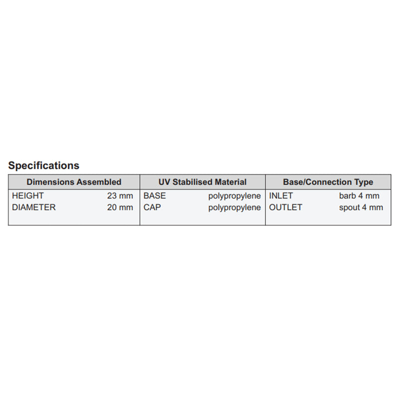 Antelco Agri Drip™ Classic Turbulent Flow Dripper 8 L/H - Home & Garden > Lawn & Garden > Watering & Irrigation Garden watering
