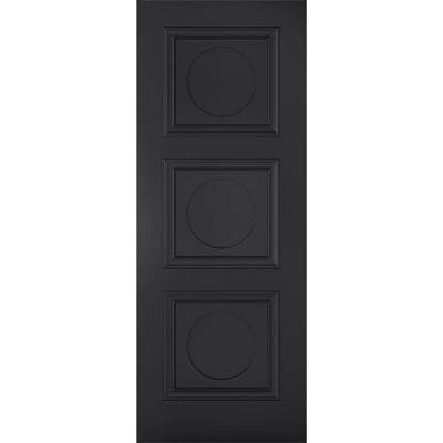 Antwerp Black Primed 3 Panel Interior Fire Door FD30 - All Sizes - Doors