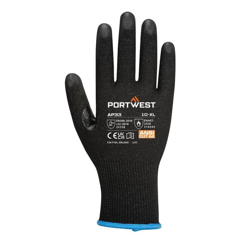 Portwest AP33 LR15 PU Touchscreen Glove (Pk12) - GENERAL HANDLING GLOVES