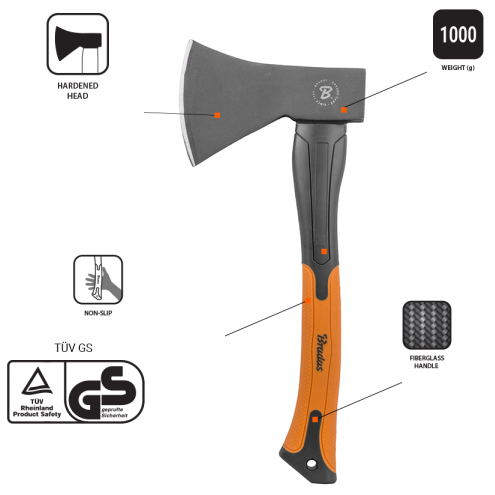Universal Fiberglass Axe 1000g - Hardware > Tools > Axes Garden tools & Accesories