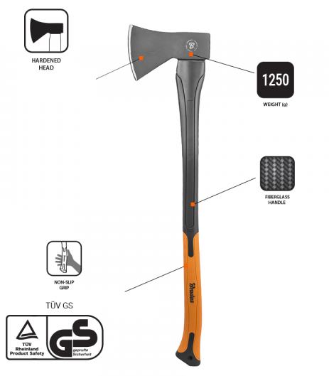 Universal Fiberglass Axe 1250g - Hardware > Tools > Axes Garden tools & Accesories