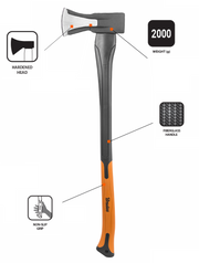 Fiberglass Splitting Axe 2000g - Hardware > Tools > Axes Garden tools & Accesories