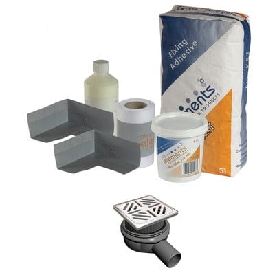 Shower Tray Install Pack - Square Waste - Bathrooms
