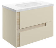 Achilles 815mm Wall Hung 2 Drawer Basin Unit & White Basin -