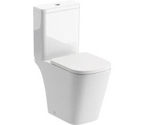 Agatha Rimless Close Coupled Open Back Short Projection WC & Soft Close Seat -