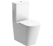 Agatha Rimless Close Coupled Fully Shrouded Short Projection WC & Soft Close Seat -