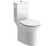 Andreas Rimless Close Coupled Open Back WC & Soft Close Seat -