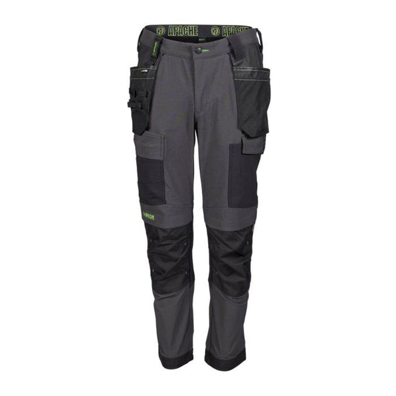 Apache Calgary Slim Fit 4 Way Stretch Holster Pocket Work Trousers - KNEE PAD TROUSERS