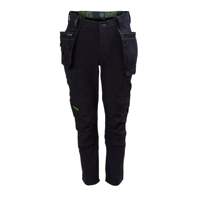 Apache Calgary Slim Fit 4 Way Stretch Holster Pocket Work Trousers - KNEE PAD TROUSERS