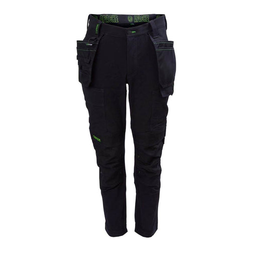 Apache Calgary Slim Fit 4 Way Stretch Holster Pocket Work Trousers - KNEE PAD TROUSERS