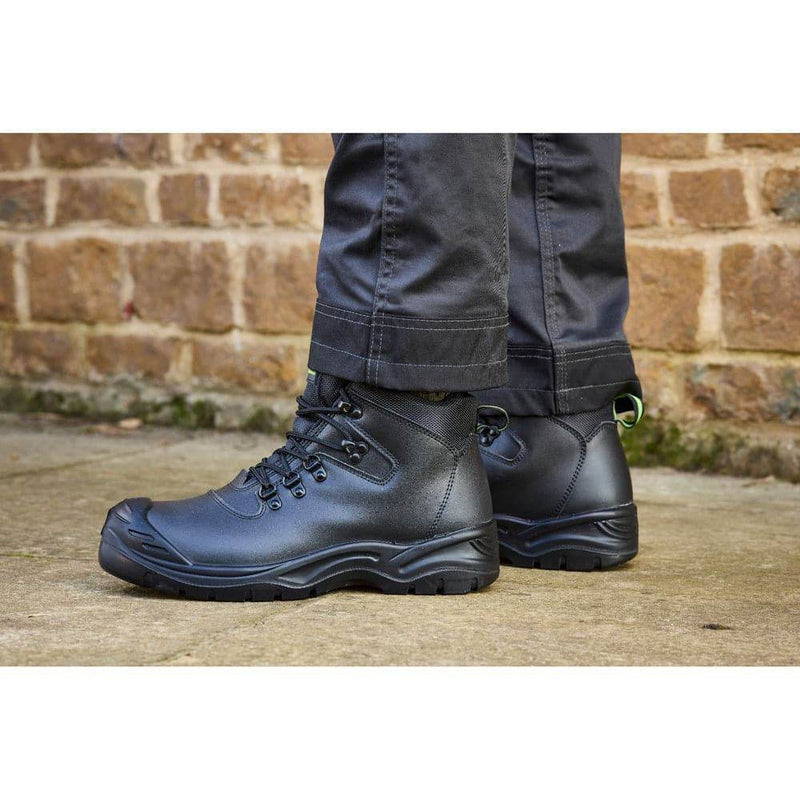 Apache Jupiter Black Mid-Cut Safety Work Boot - SAFETY BOOTS