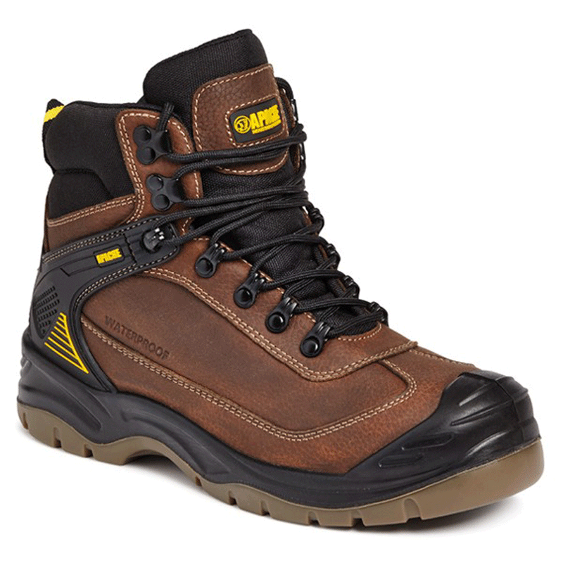 Apache Ranger Waterproof Leather Safety Hiker Work Boot Various Colours - SAFETY BOOTS