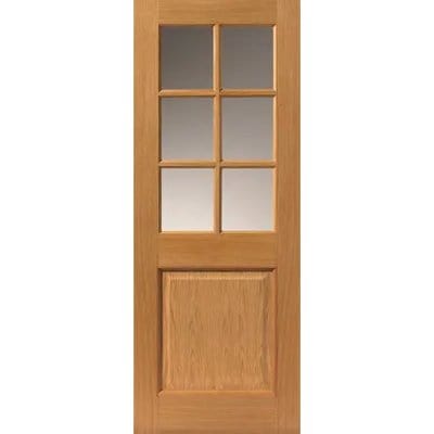 Arden Oak Pre Finished Glazed Internal Door - All Sizes - Doors
