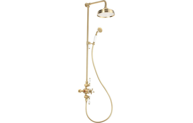 Ardon Thermostatic Shower Kit - Brushed Brass -