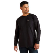 Ariat Mens Rebar Long Sleeved Black Grey Navy Work T-Shirt Sizes XS-XL Workwear