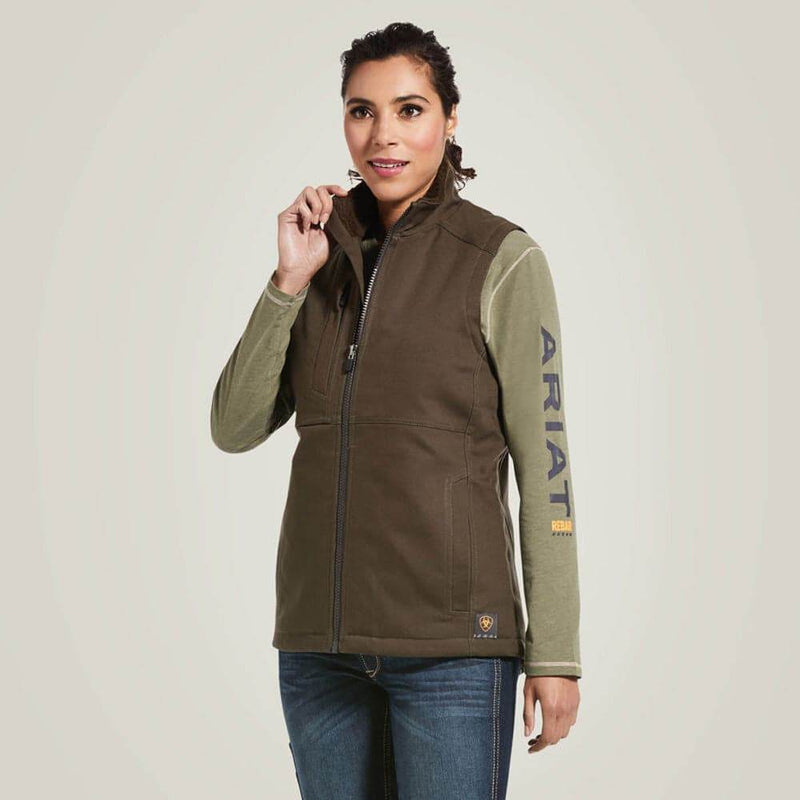 Ariat P20335 Women's Rebar DuraCanvas Insulated Vest - WOMENS JACKETS