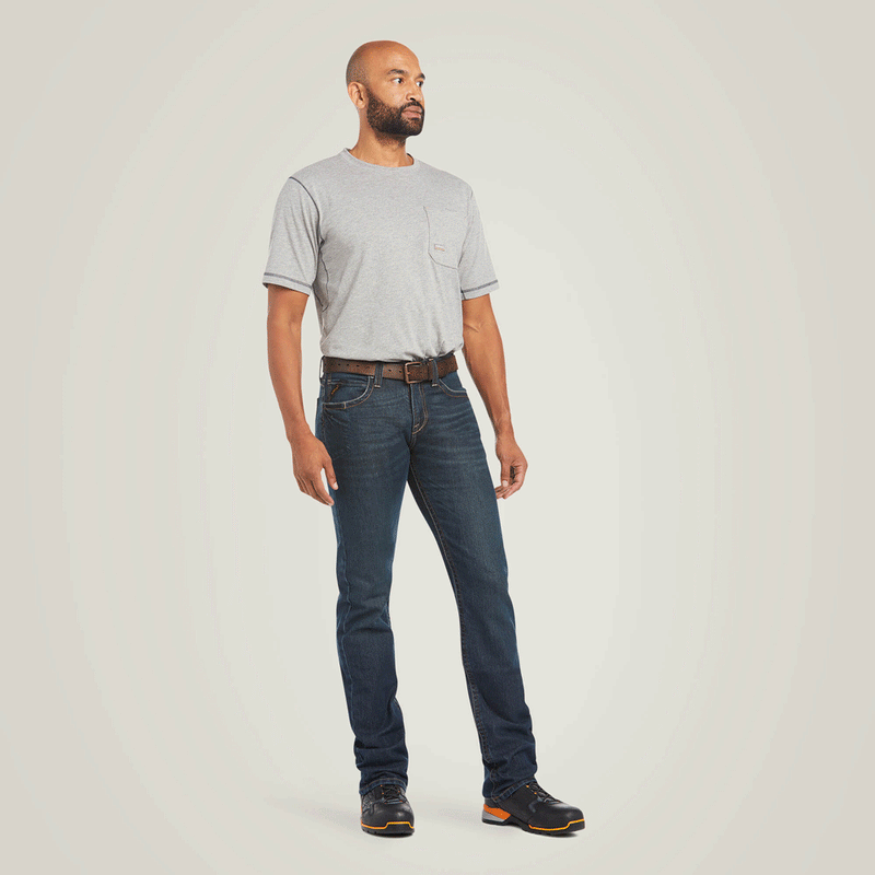 Ariat P21713 Rebar M7 Slim DuraStretch Edge Stackable Straight Leg Jean - JEANS & DENIM TROUSERS