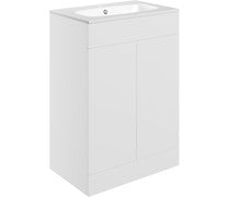 Athena 615mm Floor Standing 2 Door Basin Unit & Basin -