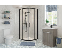 Athens 2 Door Quadrant - Black -