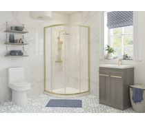 Athens 2 Door Quadrant - Brushed Brass -