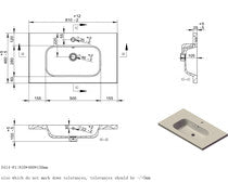 Atticus 815mm Wall Hung 1 Drawer Basin Unit & Basin -
