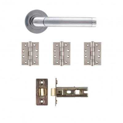 Augustus Matt Polished Chrome Latch Kit -