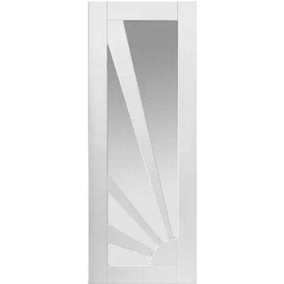 Aurora White Primed Etched Glazed Internal Door - All Sizes - Doors