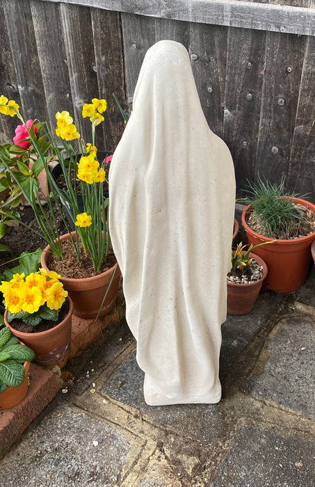 Religious Mary Concrete Garden Ornament Statue Sculpture 77cm Tall - £85 Garden Decoration Salvage Architectural Design