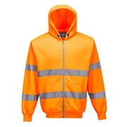 PORTWEST B305 HI-VIS ZIPPED HOODIE - HI-VIS SWEATSHIRTS & HOODIES