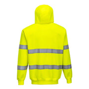 PORTWEST B305 HI-VIS ZIPPED HOODIE - HI-VIS SWEATSHIRTS & HOODIES