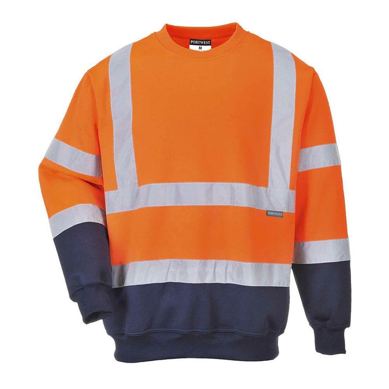 Portwest B306 Hi-Vis Contrast Sweatshirt - HI-VIS SWEATSHIRTS & HOODIES