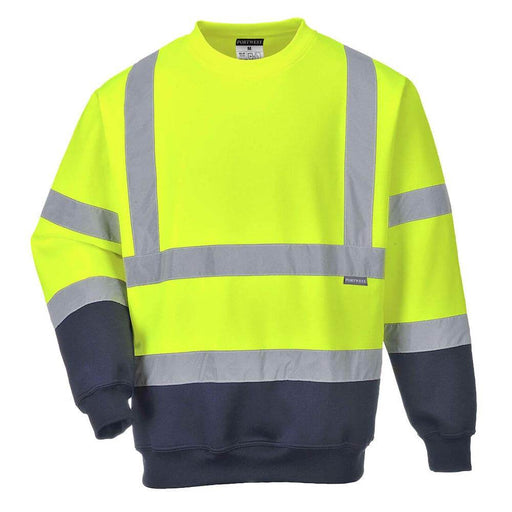 Portwest B306 Hi-Vis Contrast Sweatshirt - HI-VIS SWEATSHIRTS & HOODIES