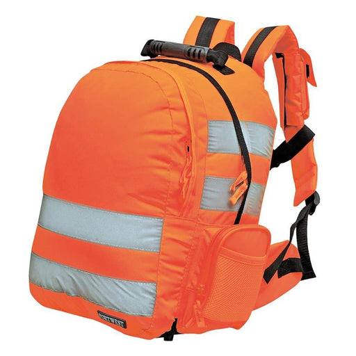PORTWEST B904 QUICK RELEASE HI-VIS RUCKSACK - TOOLCARRIERS