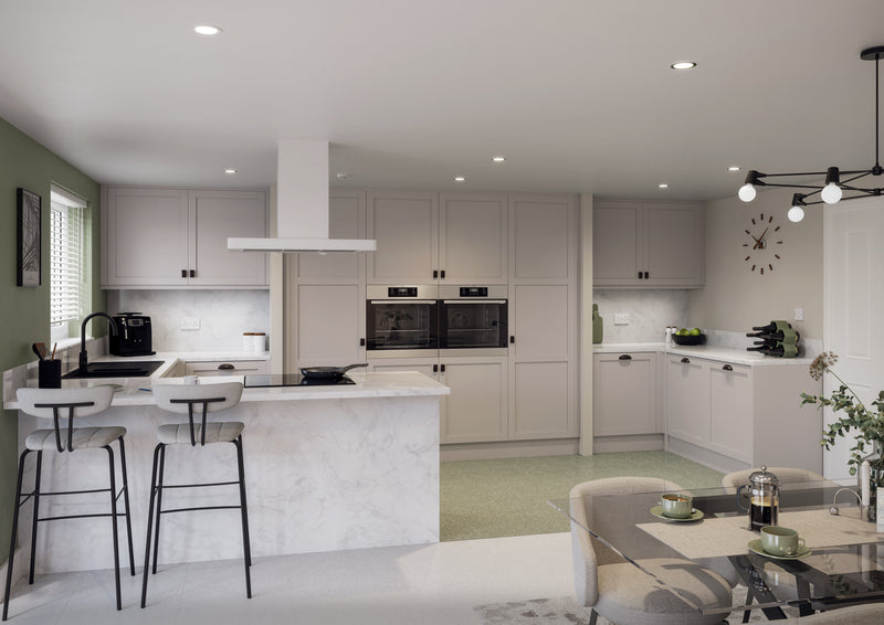 Balmoral Wood Grain 'Skinny' Shaker Cashmere Ash- Replacement Kitchen Doors (1245mm High) - Hardware > Hardware Accessories > Cabinet Hardware > Cabinet Doors