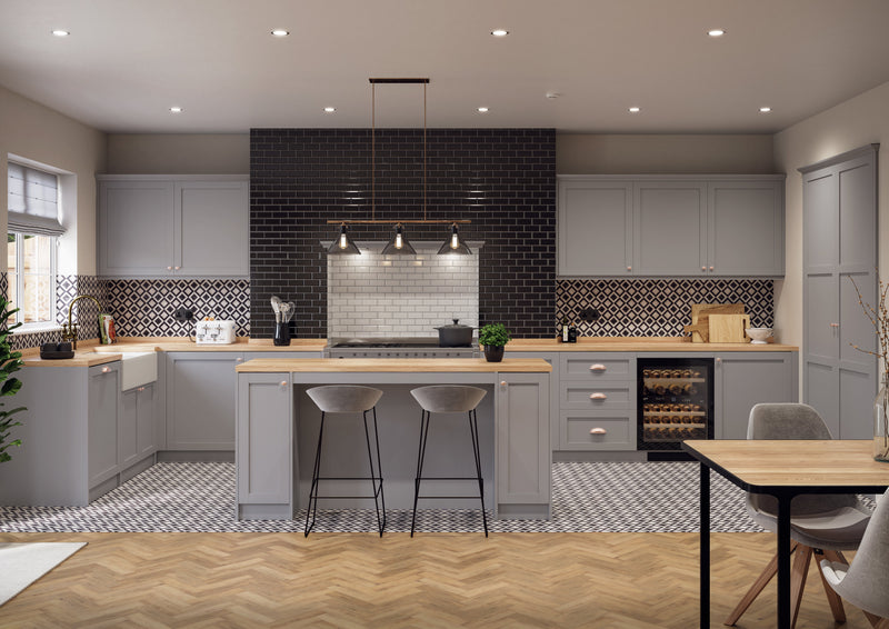 Balmoral Wood Grain 'Skinny' Shaker Dove Grey Ash- Replacement Kitchen Doors (End Panel) - Hardware > Hardware Accessories > Cabinet Hardware > Cabinet Doors