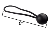 Bungee Ball 6" Black - Bungee Cords with Balls, Tarpaulin Bungee Cords, Elastic Bungee Strap - Black - Home & Garden Tarpaulins