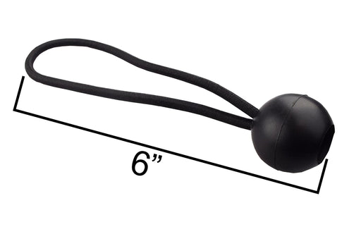 Bungee Ball 6" Black - Bungee Cords with Balls, Tarpaulin Bungee Cords, Elastic Bungee Strap - Black - Home & Garden Tarpaulins