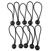 Bungee Ball 6" Black - Bungee Cords with Balls, Tarpaulin Bungee Cords, Elastic Bungee Strap - Black - Home & Garden Tarpaulins