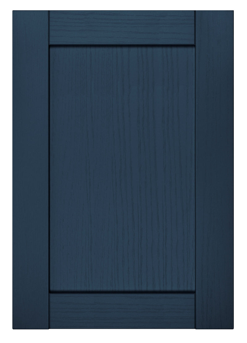 Balmoral Wood Grain 'Skinny' Shaker Navy Blue Ash- Replacement Kitchen Doors (450mm High) - Hardware > Hardware Accessories > Cabinet Hardware > Cabinet Doors