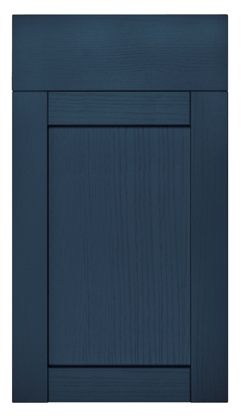 Balmoral Wood Grain 'Skinny' Shaker Navy Blue Ash- Replacement Kitchen Doors (715mm High) - Hardware > Hardware Accessories > Cabinet Hardware > Cabinet Doors