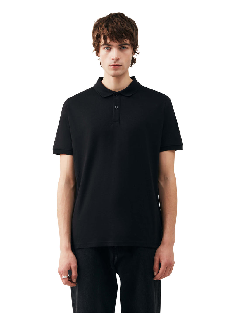 Bamboo Mens Black Work Jersey Polo Shirt Sizes XS to 2XL - Sustainable Workwear Range