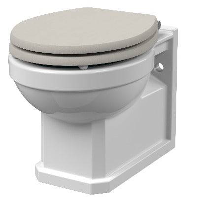 Fitzroy Traditional Round Wood Soft Close Toilet Seat - Bathrooms