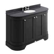 Matt Black Curved Basin Cabinet - All Sizes - Bathrooms