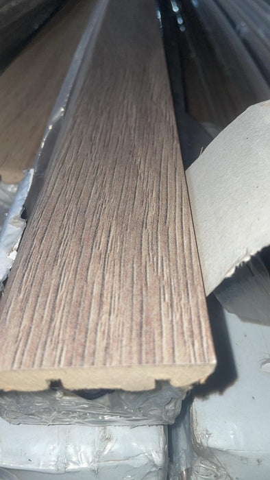 Pack of 4 x Berry Alloc Laminate Flooring Skirting 12mm x 60mm @ 2.4m Lengths - Etna Brown💥£19.99 Per Pack💥 Clearance Warehouse