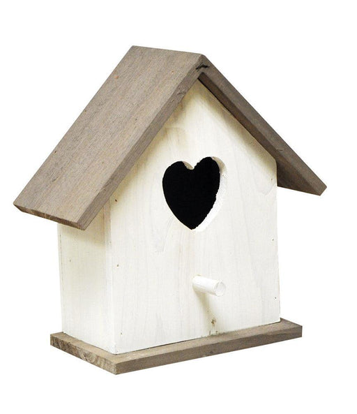 White Wooden Loveheart Nesting Box -