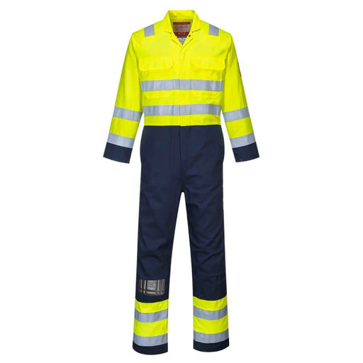PORTWEST BIZ7 BIZFLAME WORK HI-VIS ANTI-STATIC COVERALL - HI-VIS OVERALLS