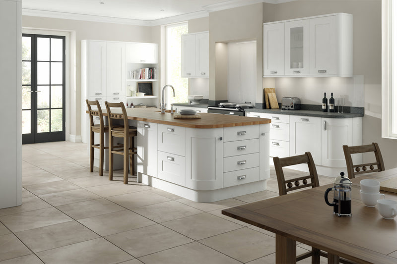 Boston Supermatt Shaker White- Replacement Kitchen Doors (645mm High)