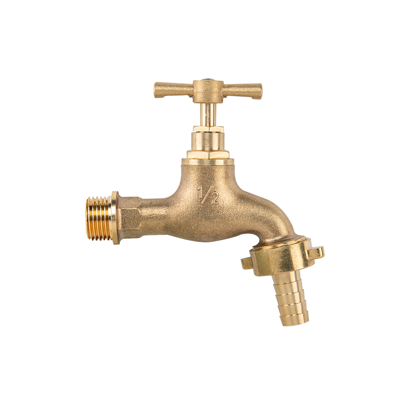 Garden Bib Brass 1/2" BSPM Inlet and 3/4" Outlet With 1/2" Hose Barb - Home & Garden > Lawn & Garden Garden watering
